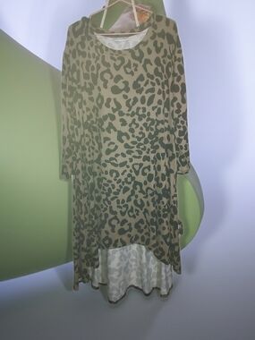 Brown Leopard Print Tunic OS SKULLZ LONDON